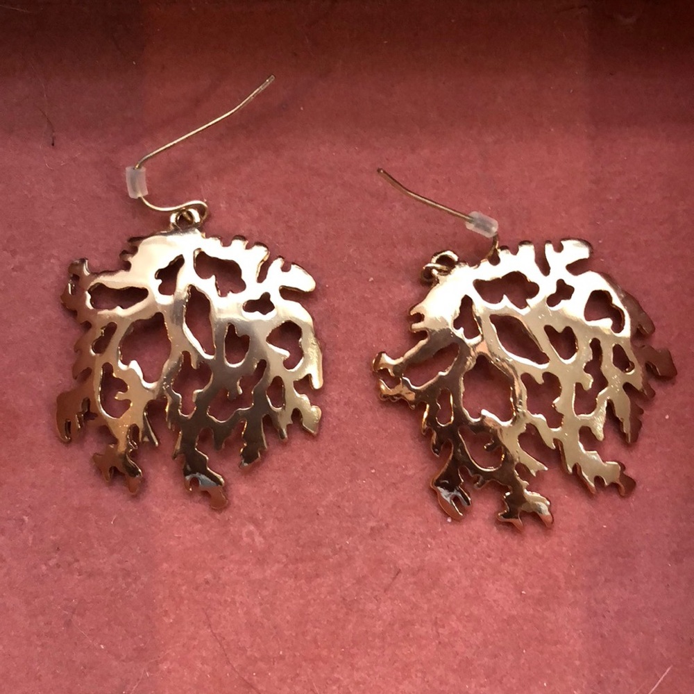 Coral Reef gold earrings